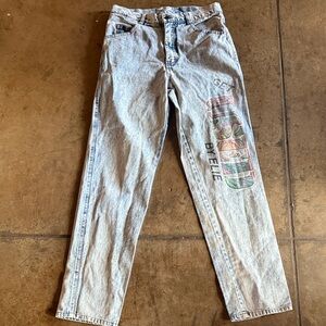 Vintage Light Blue acid wash GET USED BY ELIE Straight Leg Jeans 32
